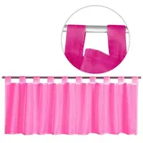 Bestgoodies Schlaufen-Bistrogardine in B160cm x L60cm, transparente Uni Scheibengardine Voile in vielen erhältlich (pink - Fuchsia)