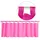 Bestgoodies Schlaufen-Bistrogardine in B160cm x L60cm, transparente Uni Scheibengardine Voile in vielen erhältlich (pink - Fuchsia)