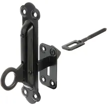 GAH Alberts Alberts Fensterladen-Feststeller, mit Platte, H: 150 B: 48|37, schwarz Kunststoff beschichtet