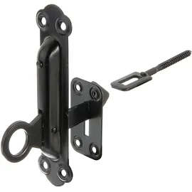 GAH Alberts Alberts Fensterladen-Feststeller, mit Platte, H: 150 B: 48|37, schwarz Kunststoff beschichtet