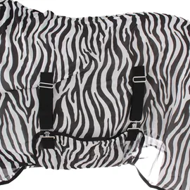 HKM Fliegendecke mit Halsteil Zebra mit Bauchlatz, M