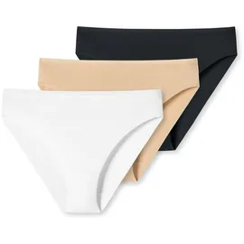 SCHIESSER Tai Slip 3 St. Beige/Schwarz/Weiß L