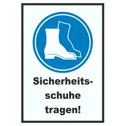 Sicherheitsschuhe tragen Schild A3 (297x420mm)
