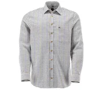 OS Trachten Trachtenhemd Smavel Langarmhemd mit Hirsch-Stickerei auf der Brusttasche blau 39/40