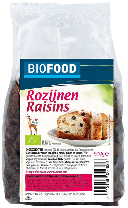 BIOFOOD Raisins secs Bio 500 g Autre