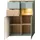 Innostyle Highboard 84 x 125 x 45 cm Schilfgrün / Artisan Eiche