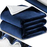 Kesser KESSER® Kuscheldecke Flauschige Sherpa Extra Weich & Warm Wohndecke Flanell Fleecedecke, Falten beständig/Anti-verfärben als Couchdecke Sofadecke oder Bettüberwurf