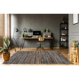 Kayoom Sonipat 110 Kurzflorteppich 70 x 200 cm Braun/Mehrfarbig