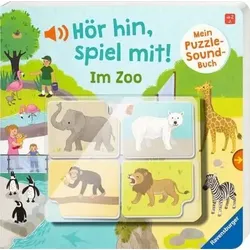 RAVENSBURGER 41045 Hör hin, spiel mit! Mein Puzzle-Soundbuch: Im Zoo