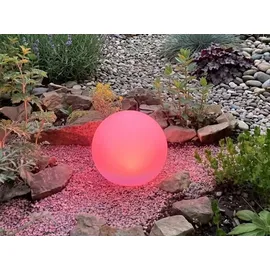 Trio Solar Außenleuchte Kunststoff Ø 20 cm inkl. 0,5 W LED Farbwechsler weiß