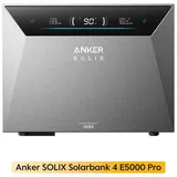 Anker Balkonkraftwerk Anker SOLIX Solarbank 4 E5000 Pro 5kWh All-in-One Stromspeicher, 2500 W, (PV Speicher mit Notstromfunktion, erweiterbar bis 30kWh), mit 0-5x Erweiterungsakku (Optional)