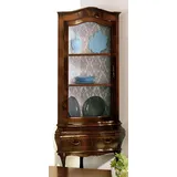 Xlmoebel Vitrine Designer Glas Eckvitrine im Rokoko-Stil (Vitrine) Hergestellt in Europa braun