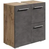 Badplaats Waschbeckenunterschrank Mars 60 x 60 cm Kastanien Eiche / Grau