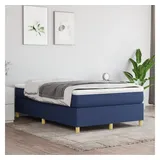 vidaXL Boxspringbett Blau 120x200 cm Stoff