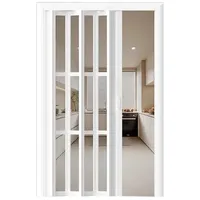 Falttür mit Magnetverschluss, Falttüren, PVC, für Wohnzimmer, Kleiderschrank, Badezimmer, personalisierbar, Grau / Weiß / Schwarz