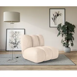 LeGer Home by Lena Gercke Sessel Priya Polyester Bouclé 102,5 x 83 x 106,5 cm Beige