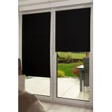K-HOME Seitenzugrollo Thermo Klemmfix-Rollo 60 x 150 cm schwarz