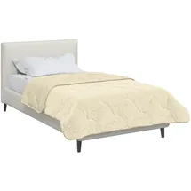 vidaXL Ganzjahresbettdecke Gepolstert Creme 135 x 200 cm