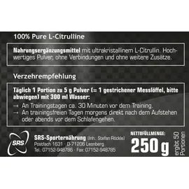 SRS Citrullin Neutral Pulver 250 g