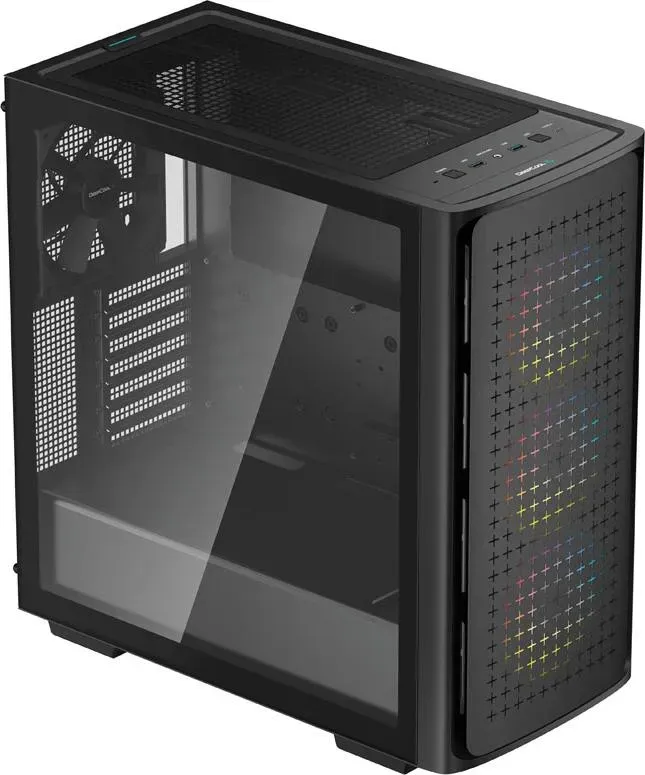 Deepcool MID-TOWER-GEHÄUSE CK560 Seitenfenster, Schwarz, Mid-Tower, Netzteil im Glauben enthalten Nr (ATX, mATX, E-ATX, Mini-ATX), PC Gehäuse, Schwarz