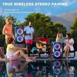 W-King 270W PEAK Bluetooth Lautsprecher schwarz