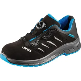 Uvex Halbschuh schwarz/blau uvex 2 trend, S1P BOA, EU-Schuhgröße: 44