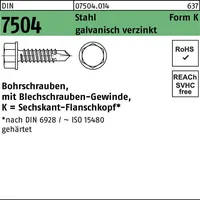 Reyher Bohrschraube DIN 7504 6-kt-Flanschkopf K 4,2x13 Stahl galv.verz.
