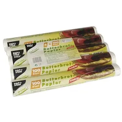 PAPSTAR 500 Blatt Butterbrotpapier 25 cm x 30 cm weiss