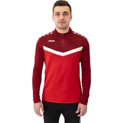 JAKO Langarmshirt Ziptop Iconic (angenehmer Tragekomfort) rot/weinrot Herren