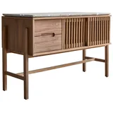 Tikamoon Badezimmerschrank Isaure 125 x 0 x 0 cm Grau