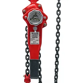 Wiltec Flaschenzug Stahl 1,5m rot 1500kg