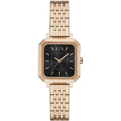 Quarzuhr ARMANI EXCHANGE, roségoldfarben, Armbanduhren, Damen, Armbanduhr, Damenuhr, Edelstahlarmband, analog