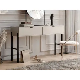 beautysofa KONSOLENTISCH Cortina mit 2 Schubladen, Sandbeige
