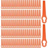 100 Stück Ersatz-kunststoffmesser, Rasenkantenmesser Für Rasenmäher, Kunststoff-kantenschneidermesser, Ersatzmesser Für Akku-rasenkantenschneider, Für Gartenrasen (orange)