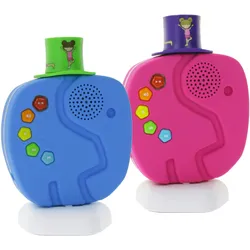 TechniSat Technifant Audioplayer Bluetooth-Lautsprecher für Kinder inkl. Nachtlicht mit MP3 bespielbarem Hütchen und leistungsstarkem Akku in Blau oder Pink