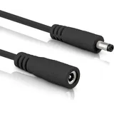 InLine DC Verlängerungskabel, DC Stecker/Buchse 3,5x1,35mm, AWG 18, schwarz, 1m