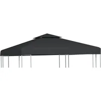 vidaXL Pavillon-Ersatzdach 310 g/m2 3 x 3 m Dunkelgrau