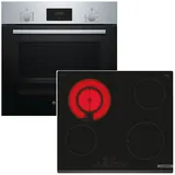 Bosch Backofen-Set mit Glaskeramikkochfeld 60 cm + Teleskopauszug