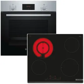 Bosch Backofen-Set mit Glaskeramikkochfeld 60 cm + Teleskopauszug