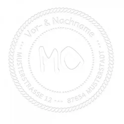 Monogramm-Prägezange 51 mm rund - Marine Dekoration