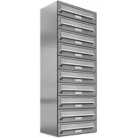 AL Briefkastensysteme Premium V2A Edelstahl Briefkastenanlage Silber