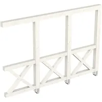 SKANHOLZ Andreaskreuz Seitenwand 305 x 210 cm weiß