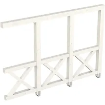 SKANHOLZ Andreaskreuz Seitenwand 305 x 210 cm weiß