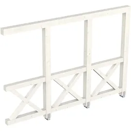 SKANHOLZ Andreaskreuz Seitenwand 305 x 210 cm weiß