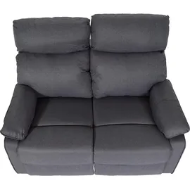 MCW Kinosessel MCW-L93 Stoff/Textil 2er  ~ 72 x 100 x 90 cm Dunkelgrau mit Liegefunktion