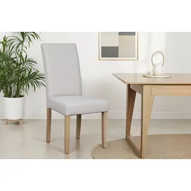 byLIVING Esszimmerstuhl 2er Set Elias/Webstoff Taupe/Gestell Massivholz schwarz/B 47, H 99,5, T 60 cm