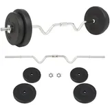 vidaXL Langhantel-Set Langhantel 30 kg