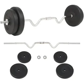 vidaXL Langhantel-Set Langhantel 30 kg
