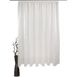 Gardine VHG "Ariadne" Gr. 2, weiß, B:300cm H:175cm, Polyester, Gardinen, Jacquard, Wirkgardine,weiß