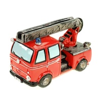 wunderschöne Spardose Feuerwehr,Feuerwehrauto Feuerwehrwagen aus Polyesin ca. 16 c, groß